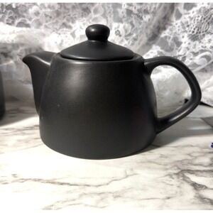 Small Matte Black Stoneware Teapot by Design Pac Inc (P2900)
